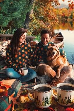 Kiel James Patrick The Big Cozy Fall Leaf Sweater